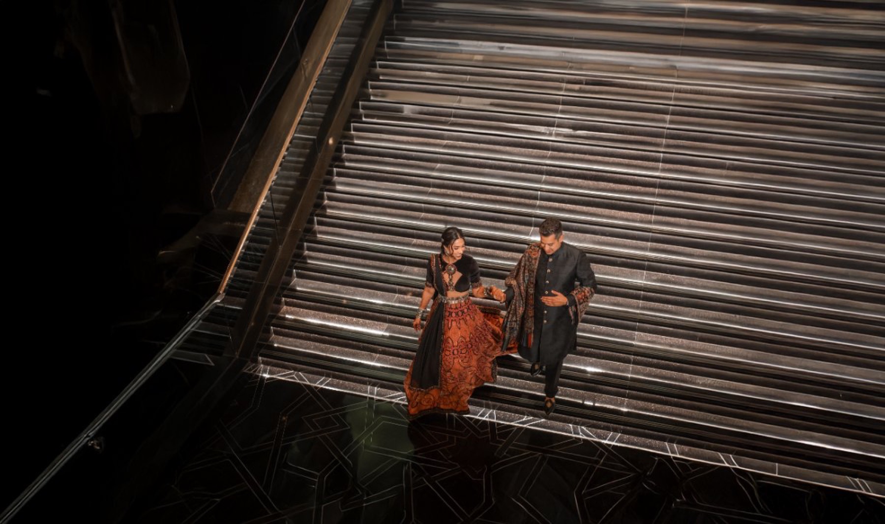 Indian wedding couple photographed by WeddingClickz