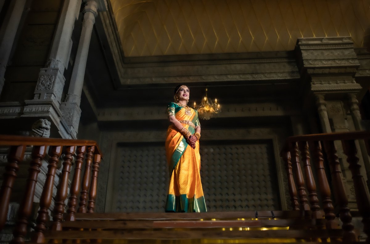 A candid, unposed wedding moment photographed in Bangalore by WeddingClickz