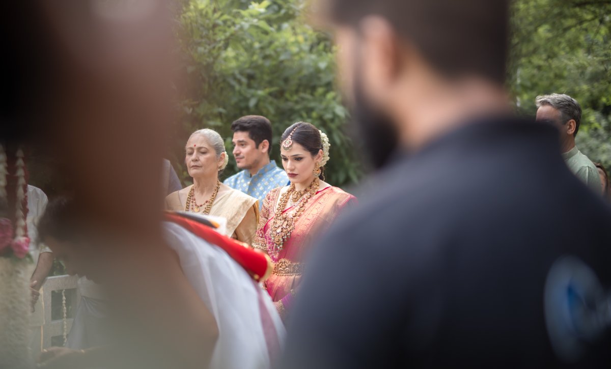 A wedding celebration during a Bangalore wedding, shot by the WeddingClickz team