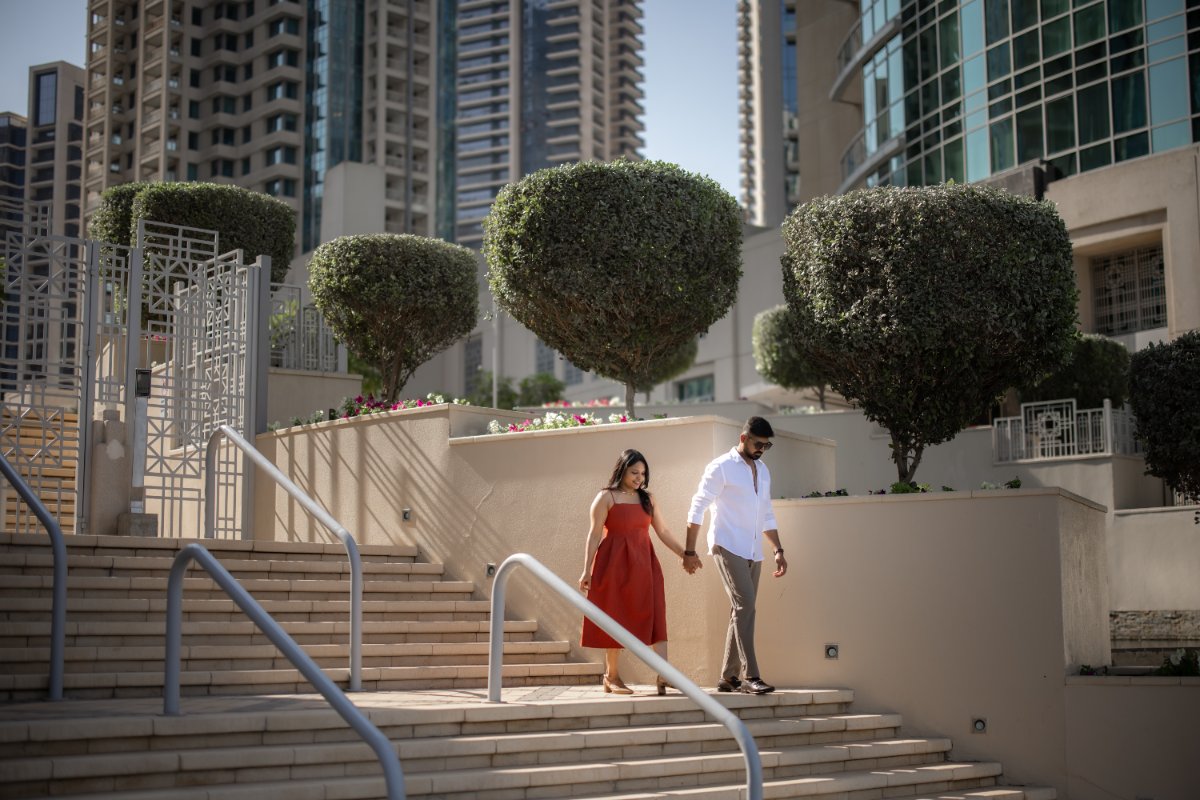 Indian couple portrait at a Dubai wedding by WeddingClickz